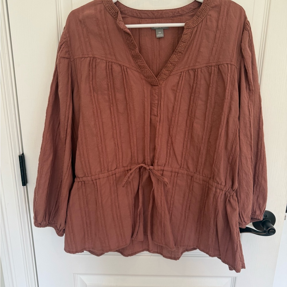 Falls Creek Women's Blouse in Warm Rust
